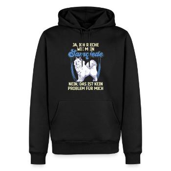 Samojede Samojedenspitz Rieche nach Samojede - Männer Premium Bio Hoodie - Schwarz - Vorne - Nico (187cm)
