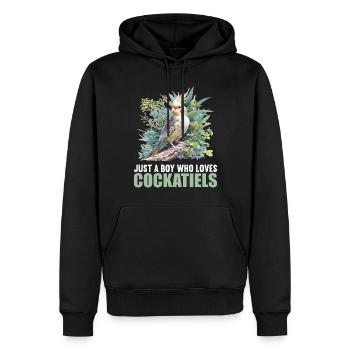 Cockatiel Nymphensittiche Nymphensittich - Männer Premium Bio Hoodie - Schwarz - Vorne - Nico (187cm)