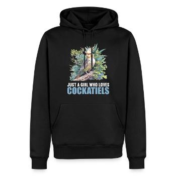 Cockatiel Nymphensittiche Nymphensittich - Männer Premium Bio Hoodie - Schwarz - Vorne - Nico (187cm)