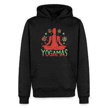 Yoga Yogamas Funny Yoga - Männer Premium Bio Hoodie - Schwarz - Vorne - Nico (187cm)