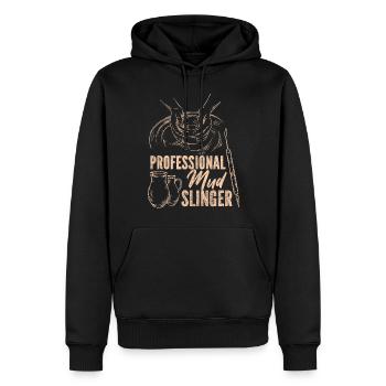 Pottery Ceramics Artist - Men’s Premium Organic Hoodie - black - Front - Nico (187cm)