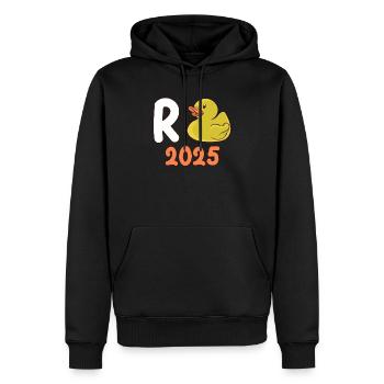 Rente 2025 Ente Rentner 2025 Ruhestand Pension - Männer Premium Bio Hoodie - Schwarz - Vorne - Nico (187cm)