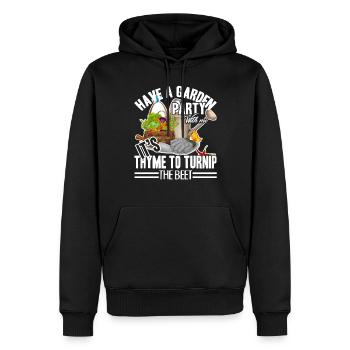 Gardening Party It's Thyme To Turnip The Beet - Men’s Premium Organic Hoodie - black - Front - Nico (187cm)