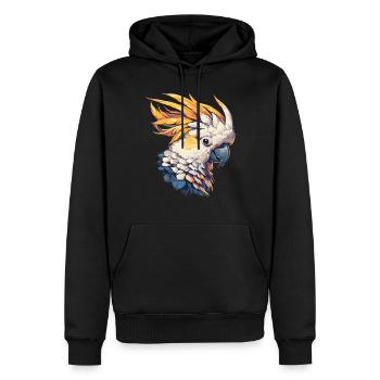 Cacatoès Cacatoès Cacatoès - Sweat à capuche Premium bio Homme - noir - Devant - Nico (187cm)