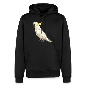 Cacatoès Cacatoès Cacatoès - Sweat à capuche Premium bio Homme - noir - Devant - Nico (187cm)