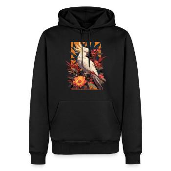 Cacatoès Cacatoès Cacatoès - Sweat à capuche Premium bio Homme - noir - Devant - Nico (187cm)