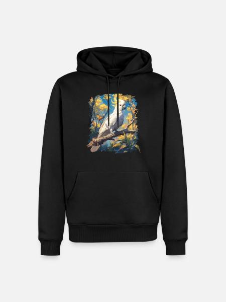 Cockatoo Kakadus Kakadu - Männer Premium Bio Hoodie - Schwarz
