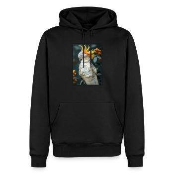 Cacatoès Cacatoès Cacatoès - Sweat à capuche Premium bio Homme - noir - Devant - Nico (187cm)