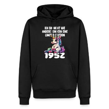 Limited Edition 1952 Geburtstag 1952 Geboren - Männer Premium Bio Hoodie - Schwarz - Vorne - Nico (187cm)