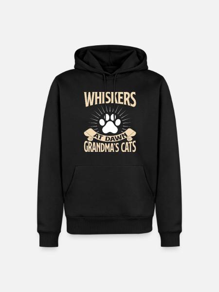 Cadeaux de grand-mère chat - Sweat à capuche Premium bio Homme - noir
