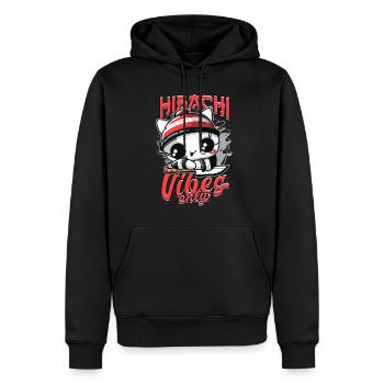 Hibachi Vibes Only - Männer Premium Bio Hoodie - Schwarz - Vorne - Nico (187cm)