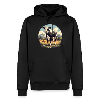 Kühe Kuh - Männer Premium Bio Hoodie - Schwarz - Vorne - Nico (187cm)