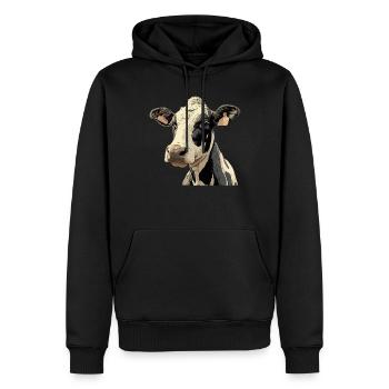 Kühe Kuh - Männer Premium Bio Hoodie - Schwarz - Vorne - Nico (187cm)