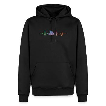 Pottery Ceramics Artist Heartbeat - Männer Premium Bio Hoodie - Schwarz - Vorne - Nico (187cm)