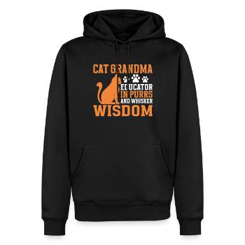 Cat Grandma Gifts - Männer Premium Bio Hoodie - Schwarz - Vorne - Nico (187cm)