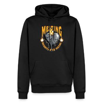 Welder Welding Professional Melting Hearts And Metal - Men’s Premium Organic Hoodie - black - Front - Nico (187cm)