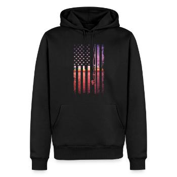 Fishing It's all fun and games until you - Men’s Premium Organic Hoodie - black - Front - Nico (187cm)