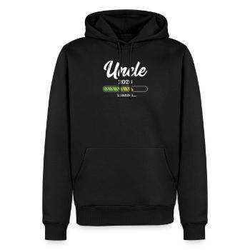 Uncle Loading 2026 - Männer Premium Bio Hoodie - Schwarz - Vorne - Nico (187cm)