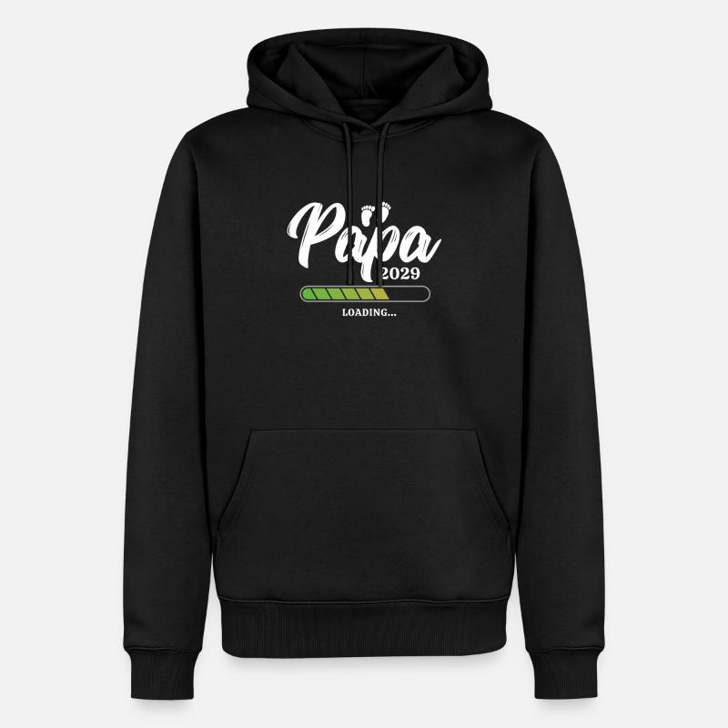 Papa Loading 2029 - Männer Premium Bio Hoodie - Schwarz