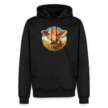 Kühe Kuh - Männer Premium Bio Hoodie - Schwarz - Vorne - Nico (187cm)