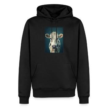 Kühe Kuh - Männer Premium Bio Hoodie - Schwarz - Vorne - Nico (187cm)