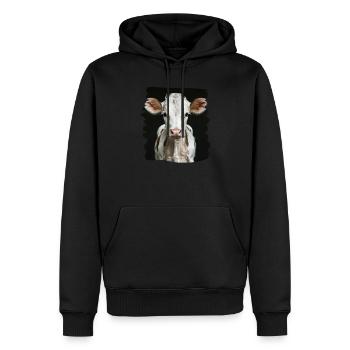 Kühe Kuh - Männer Premium Bio Hoodie - Schwarz - Vorne - Nico (187cm)