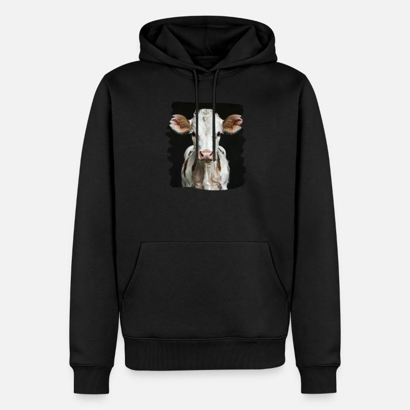 Vaches Vache - Sweat à capuche Premium bio Homme - noir