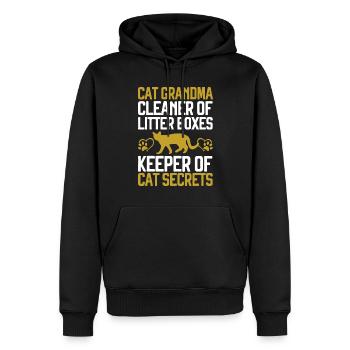 Cat Grandma Gifts - Männer Premium Bio Hoodie - Schwarz - Vorne - Nico (187cm)