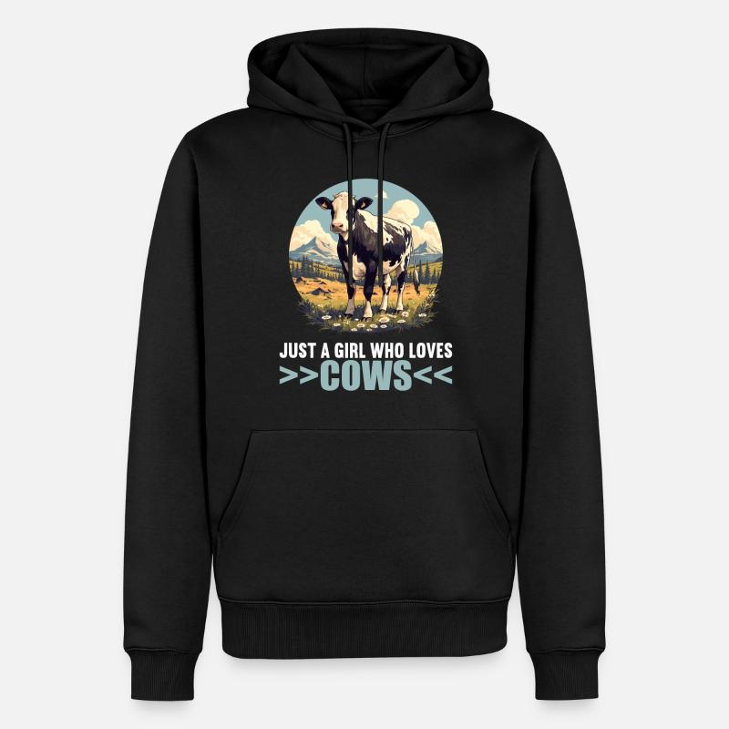 Vaches Vache - Sweat à capuche Premium bio Homme - noir
