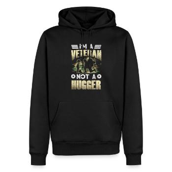 Veteran Medicated Dysfunctional - Männer Premium Bio Hoodie - Schwarz - Vorne - Nico (187cm)