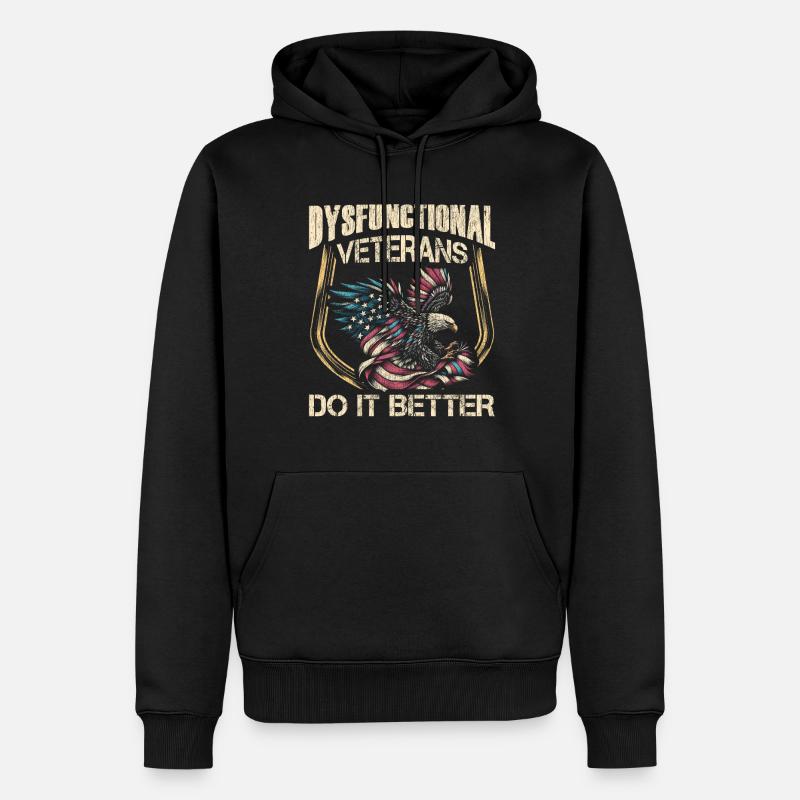 Vétéran Médicamenté Dysfonctionnel - Sweat à capuche Premium bio Homme - noir
