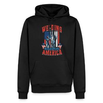 Welder Welding Specialist - Men’s Premium Organic Hoodie - black - Front - Nico (187cm)