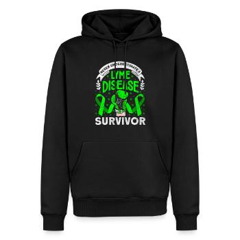 Sensibilisation à la maladie de Lyme Wear Green - Sweat à capuche Premium bio Homme - noir - Devant - Nico (187cm)