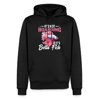 Es Ist Kein Horten, Wenn Es Betta-fisch Ist. - Männer Premium Bio Hoodie - Schwarz - Vorne - Nico (187cm)