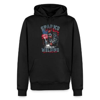 Welder Welding Specialist - Men’s Premium Organic Hoodie - black - Front - Nico (187cm)