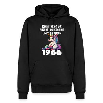 Limited Edition 1966 Geburtstag 1966 Geboren - Männer Premium Bio Hoodie - Schwarz - Vorne - Nico (187cm)