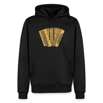 Accordion Geometric - Men’s Premium Organic Hoodie - black - Front - Nico (187cm)