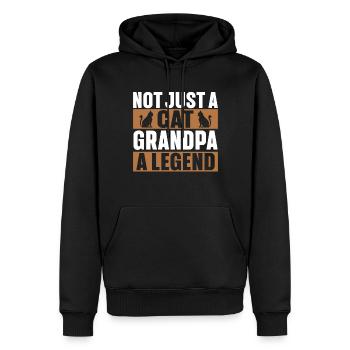 Cat Grandpa Gifts - Männer Premium Bio Hoodie - Schwarz - Vorne - Nico (187cm)