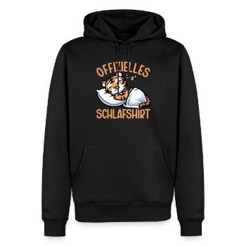 Offizielles Schlafshirt Tiger Tigerliebhaber - Männer Premium Bio Hoodie - Schwarz - Vorne - Nico (187cm)