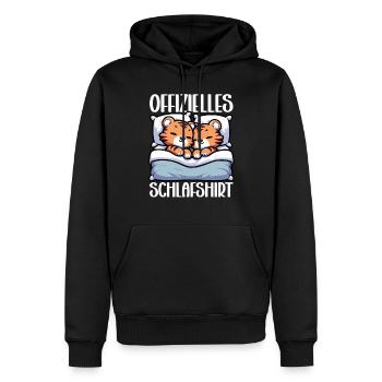 Offizielles Schlafshirt Tiger Tigerliebhaber - Männer Premium Bio Hoodie - Schwarz - Vorne - Nico (187cm)