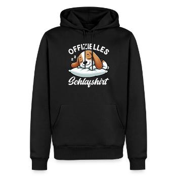 Official Sleep Shirt Beagle Pajamas Chill - Men’s Premium Organic Hoodie - black - Front - Nico (187cm)