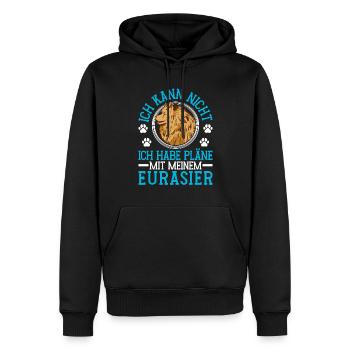 Pläne mit meinem Eurasier Eurasian Spitz - Männer Premium Bio Hoodie - Schwarz - Vorne - Nico (187cm)