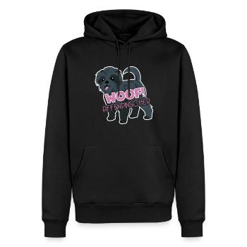 Woof Affenpinscher - Men’s Premium Organic Hoodie - black - Front - Nico (187cm)