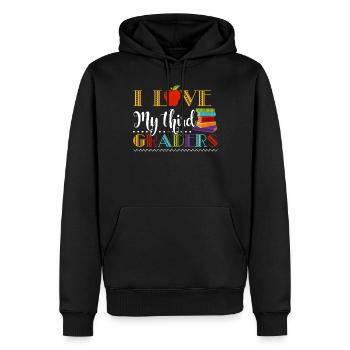 3rd Grade Teacher I Love 3rd Graders - Men’s Premium Organic Hoodie - black - Front - Nico (187cm)