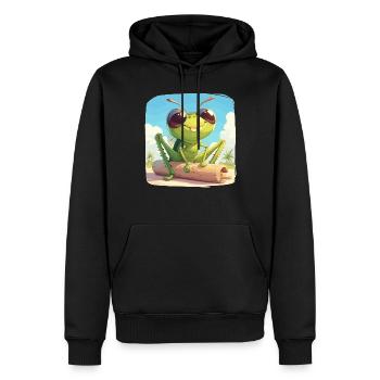 Grillen Grille - Männer Premium Bio Hoodie - Schwarz - Vorne - Nico (187cm)
