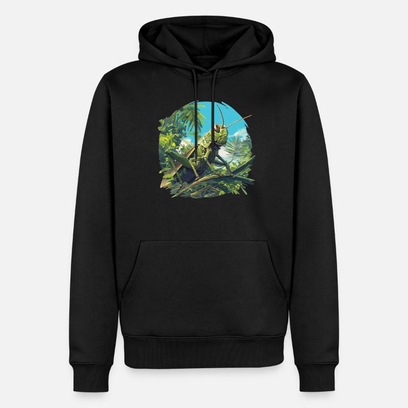 Grillen Grille - Männer Premium Bio Hoodie - Schwarz