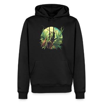 Grillen Grille - Männer Premium Bio Hoodie - Schwarz - Vorne - Nico (187cm)
