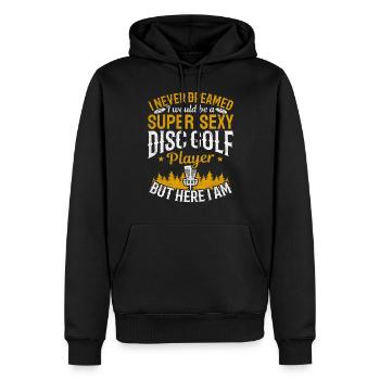 Disc Golfing - Super Sexy Disc Golf Player - Männer Premium Bio Hoodie - Schwarz - Vorne - Nico (187cm)