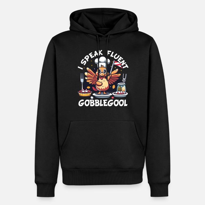 Gobblegool Dinde Thanksgiving - Sweat à capuche Premium bio Homme - noir