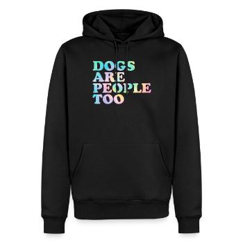 Hunde sind Menschen zu lustig Rettungshund Batikfarbe - Männer Premium Bio Hoodie - Schwarz - Vorne - Nico (187cm)